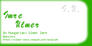 imre ulmer business card